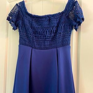 navy dress wore few times to church. Comfortable